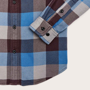 Vintage flannel work shirt von Filson | Blue / maroon / gray (Blue)