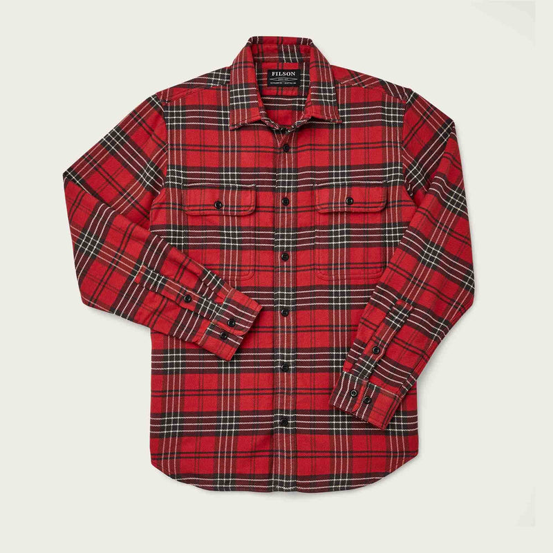 Vintage flannel work shirt von Filson | Beacon red/quarry st (Red)