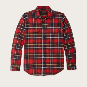 Vintage flannel work shirt von Filson | Red charcoal plaid (Red)