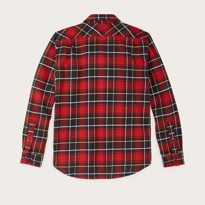 Vintage flannel work shirt von Filson | Red charcoal plaid (Red)