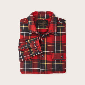 Vintage flannel work shirt von Filson | Red charcoal plaid (Red)