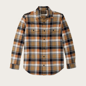 Vintage flannel work shirt von Filson | Navy cumin red (Orange)