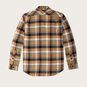 Vintage flannel work shirt von Filson | Navy cumin red (Orange)