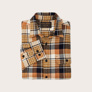 Vintage flannel work shirt von Filson | Navy cumin red (Orange)