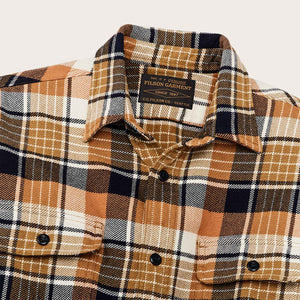 Vintage flannel work shirt von Filson | Navy cumin red (Orange)