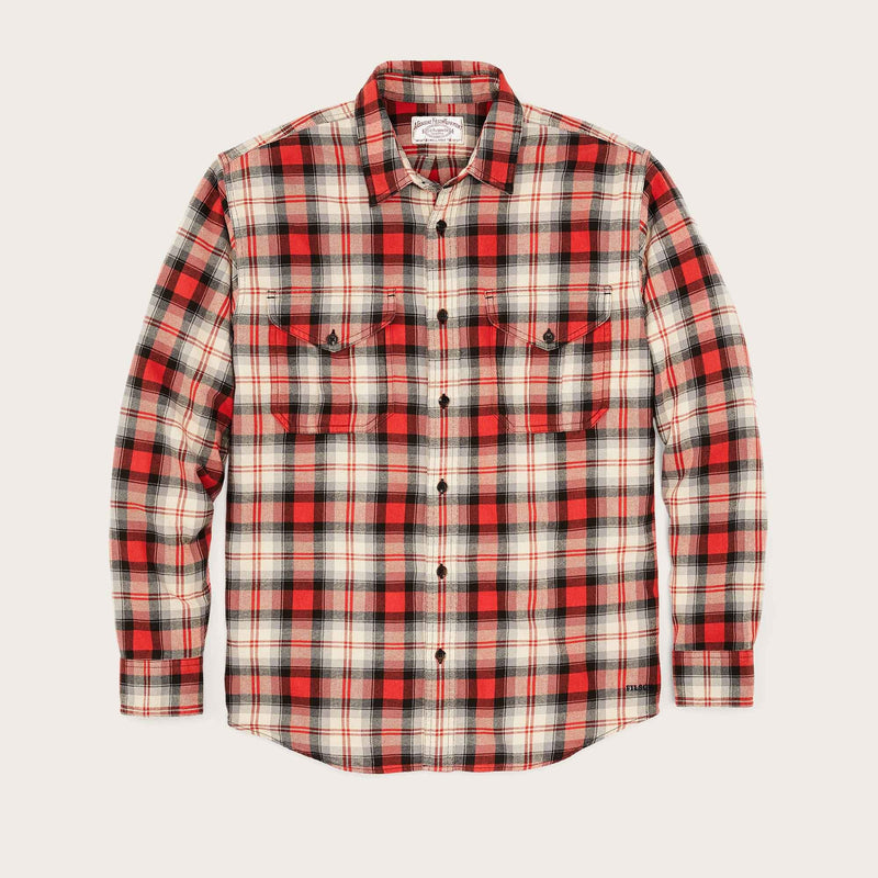 Lt wt alaskan guide shirt by Filson | Red / iron gray plai (Red)