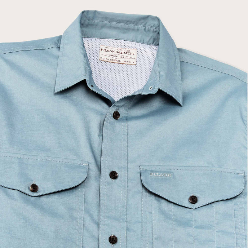 Twin lakes short sleeve sport shirt by Filson | Stone blue (Blue)