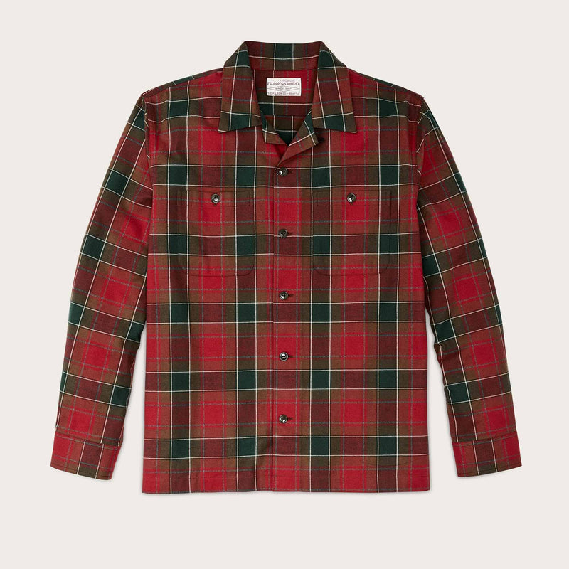 Elk heights camp shirt von Filson | Sycamore green / red (Red)