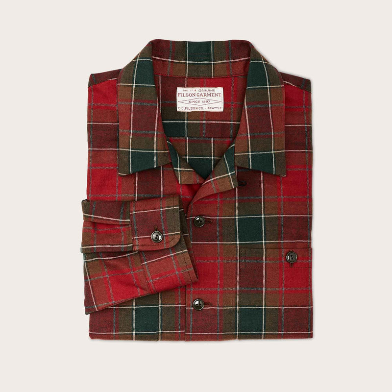 Elk heights camp shirt von Filson | Sycamore green / red (Red)