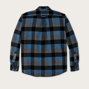 Northwest wool shirt di Filson | Bering blue / gray heather check (Blue)