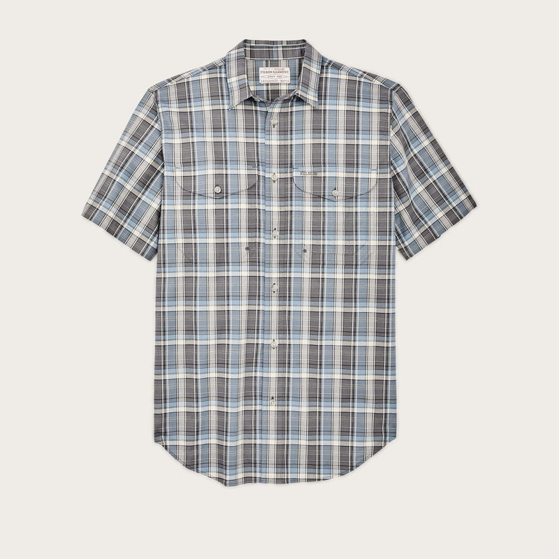 Twin lakes short sleeve sport shirt by Filson | Gray / blue / cream (Blue)