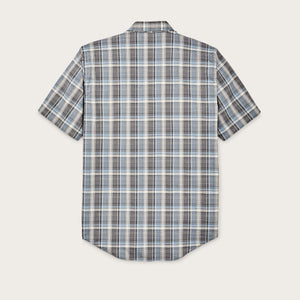 Twin lakes short sleeve sport shirt by Filson | Gray / blue / cream (Blue)