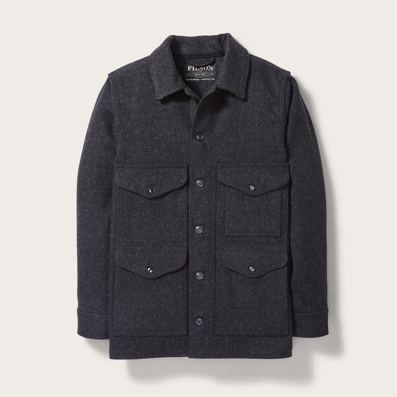 Mackinaw wool cruiser jacket by Filson | Charcoal (Grey)
