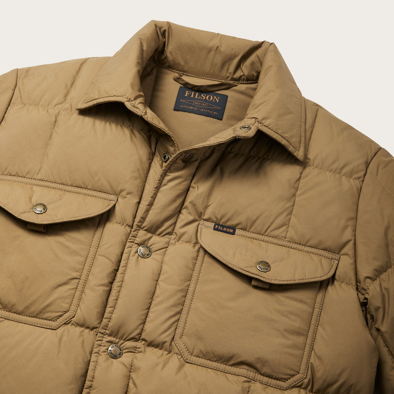 Lightweight down jac-shirt by Filson | Dark tan (Beige)