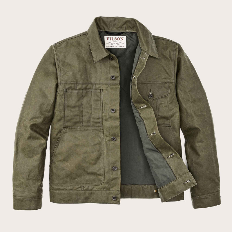 Tin cloth short lined cruiser jacket von Filson | Military green (Green)