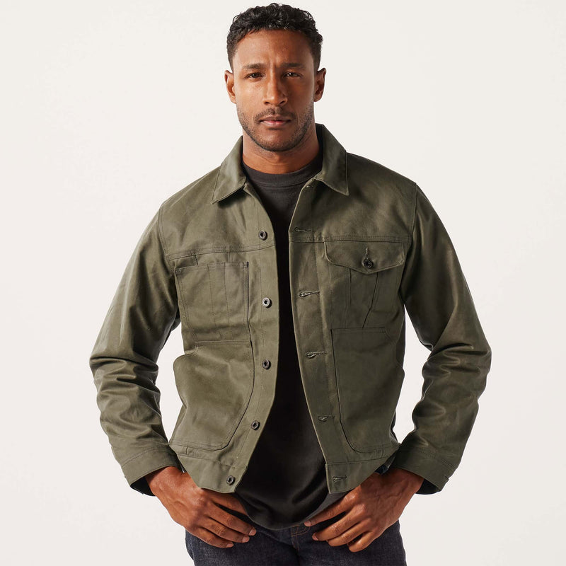 Tin cloth short lined cruiser jacket von Filson | Military green (Green)