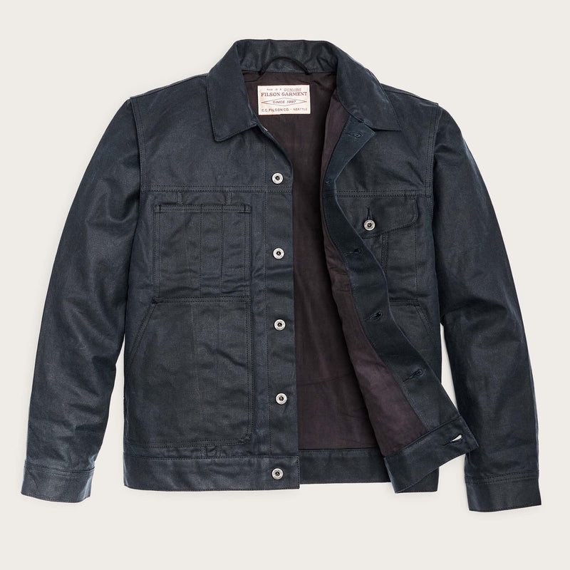 Tin cloth short lined cruiser jacket von Filson | Service blue (Blue)