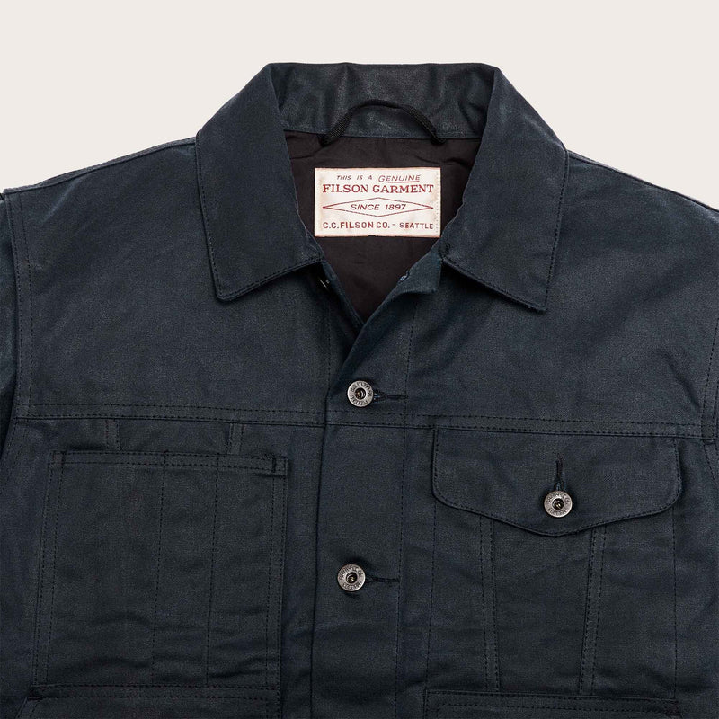 Tin cloth short lined cruiser jacket von Filson | Service blue (Blue)