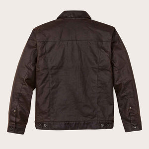 Tin cloth short lined cruiser jacket by Filson | Dark brown (Brown)