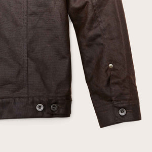 Tin cloth short lined cruiser jacket by Filson | Dark brown (Brown)