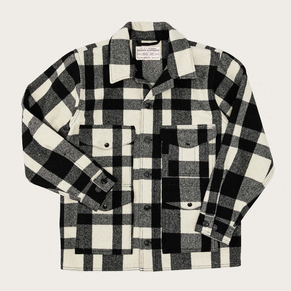 Mackinaw wool cruiser jacket by Filson | Natural black
