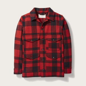 Mackinaw wool cruiser jacket di Filson | Red black plaid (Red)