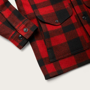 Mackinaw wool cruiser jacket di Filson | Red black plaid (Red)