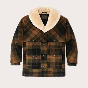 Lined mackinaw wool packer coat von Filson | Loden heather plaid (Brown)