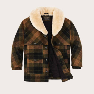 Lined mackinaw wool packer coat von Filson | Loden heather plaid (Brown)