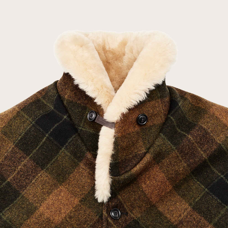 Lined mackinaw wool packer coat von Filson | Loden heather plaid (Brown)