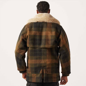 Lined mackinaw wool packer coat von Filson | Loden heather plaid (Brown)