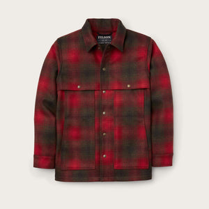 Wool cape coat di Filson | Red green dark brown plaid (Red)