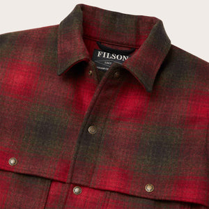 Wool cape coat di Filson | Red green dark brown plaid (Red)