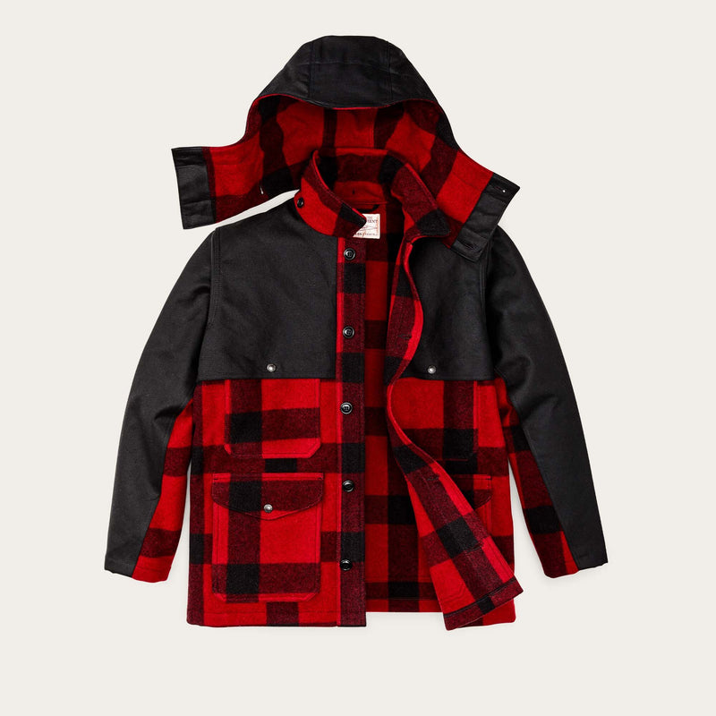 Mackinaw wool double coat von Filson | Red black classic pl (Red)