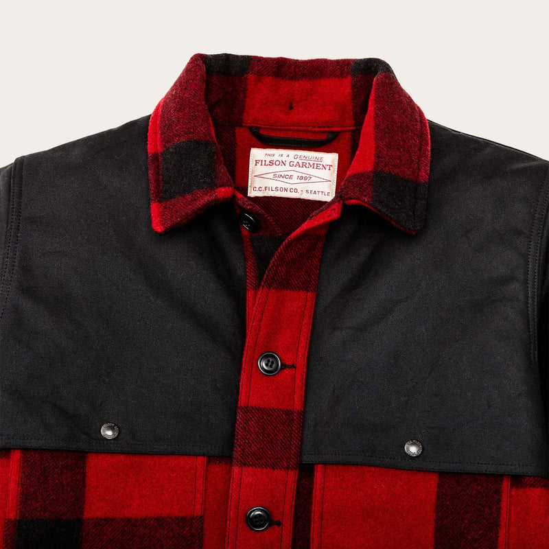 Mackinaw wool double coat von Filson | Red black classic pl (Red)