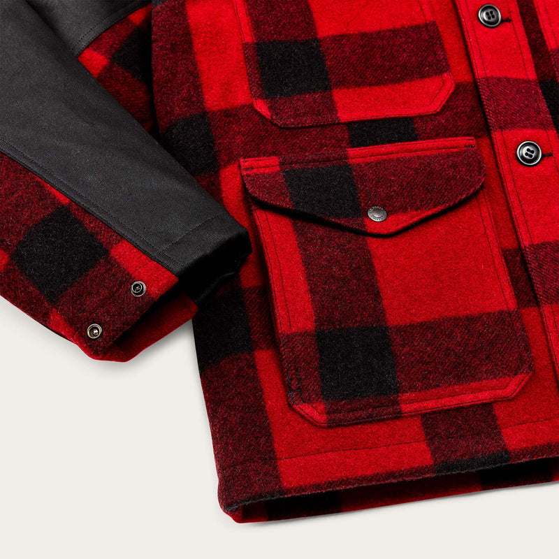 Mackinaw wool double coat von Filson | Red black classic pl (Red)