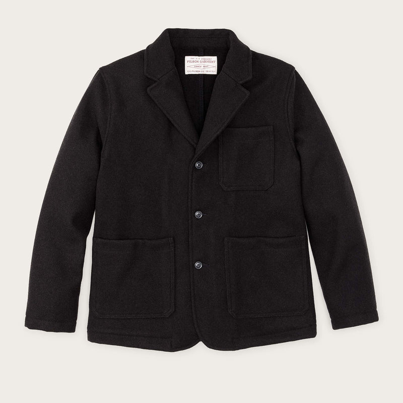 Mackinaw wool blazer by Filson | Brown black twill (Black)