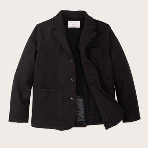 Mackinaw wool blazer by Filson | Brown black twill (Black)