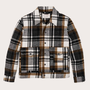 Mackinaw wool work jacket di Filson | Blue coal / copper heather plaid (Multicolor)