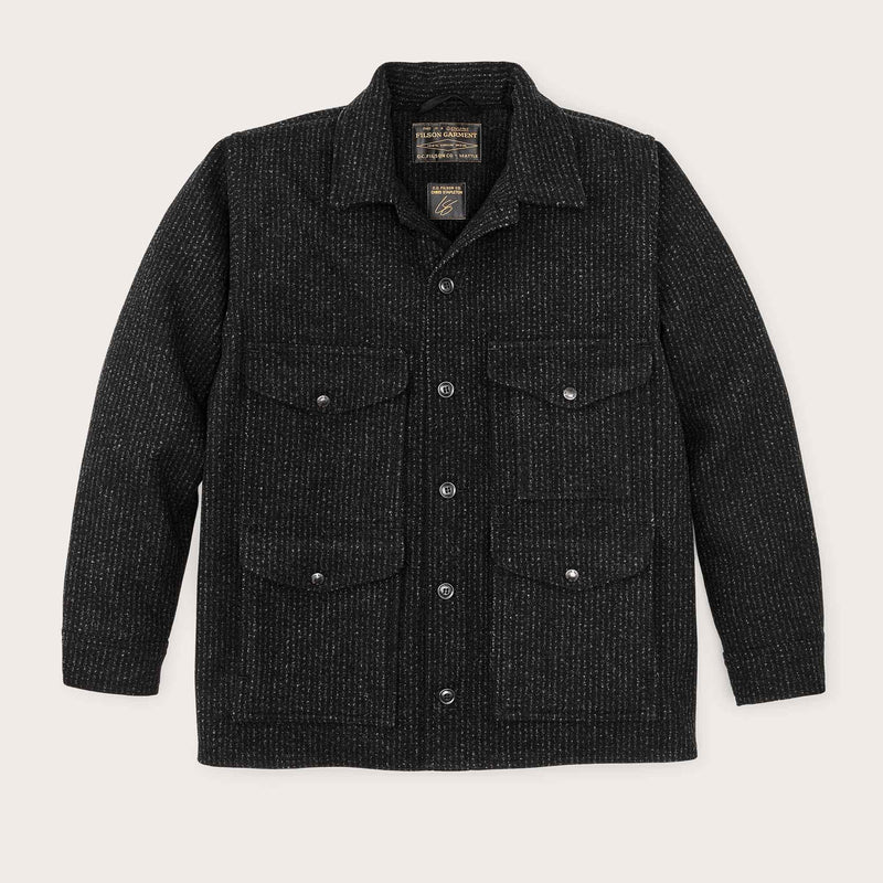 Chris stapleton signature mackinaw wool cruiser di Filson | Black charcoal / rope stripe (Black)