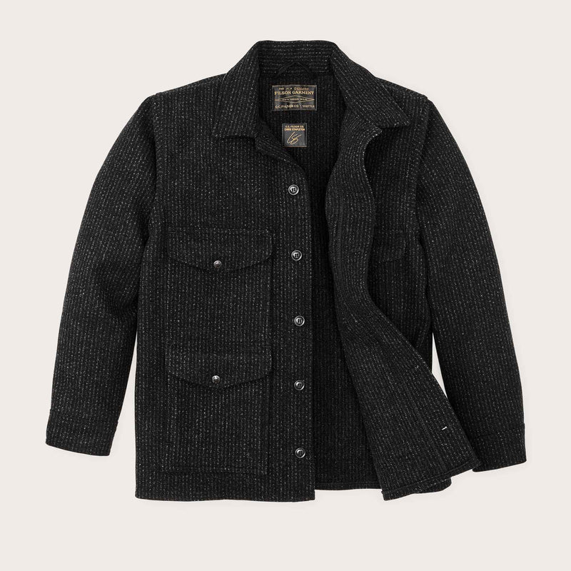 Chris stapleton signature mackinaw wool cruiser di Filson | Black charcoal / rope stripe (Black)