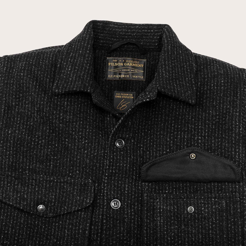 Chris stapleton signature mackinaw wool cruiser di Filson | Black charcoal / rope stripe (Black)