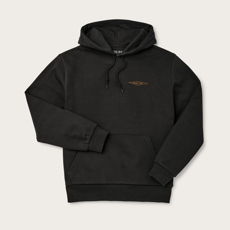 Prospector embroidered hoodie von Filson | Faded black gold dia (Black)