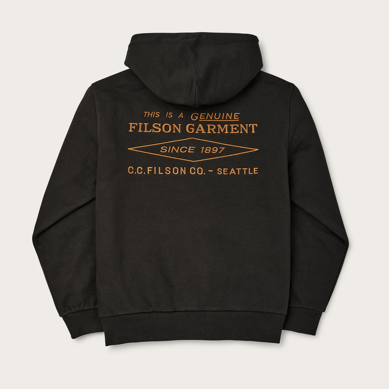 Prospector embroidered hoodie von Filson | Faded black gold dia (Black)