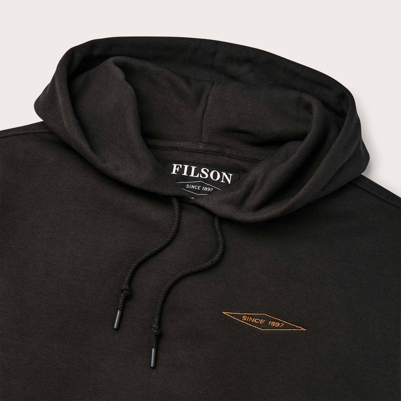 Prospector embroidered hoodie von Filson | Faded black gold dia (Black)