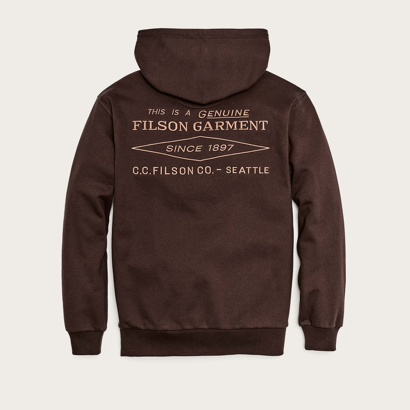 Prospector embroidered hoodie di Filson | Brown diamond (Brown)