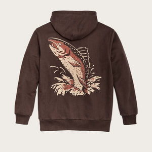 Prospector graphic hoodie von Filson | Brown / trout (Brown)