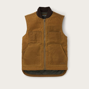 Tin cloth insulated work vest by Filson | Dark tan (Beige)