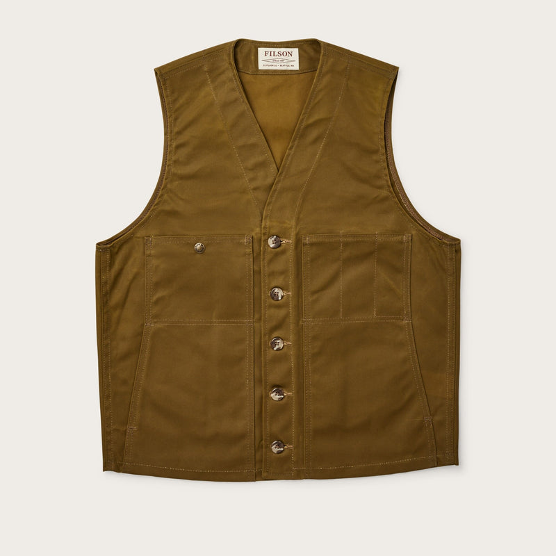 Oil tin cloth vest von Filson | Dark tan (Beige)