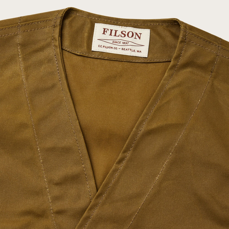 Oil tin cloth vest von Filson | Dark tan (Beige)